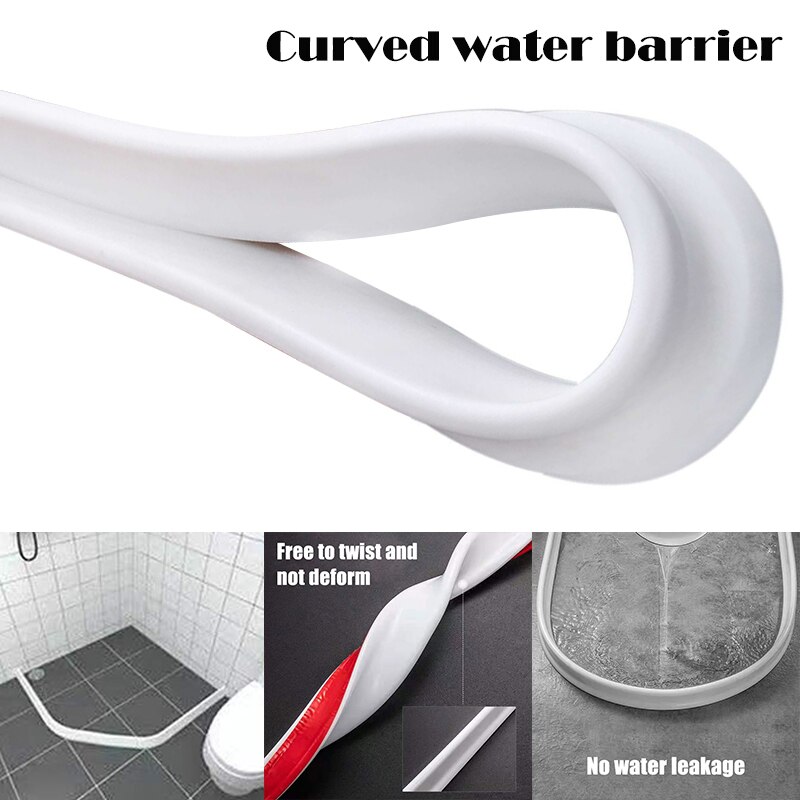 Flexibele Siliconen Water Stopper Strips Vloer Water Barrières Voor Keuken Badkamer