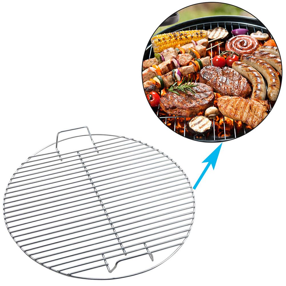 Round Non-stick Heat Resistance Stainless Steel Outdoor Barbecue BBQ Grill Rack This barbecue grill has bright smooth surface