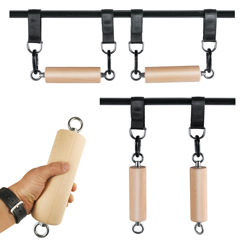 Wooden Pinch Grip Strength Trainer Pull-ups Fitness Hand Fingerboard Training Tools for Outdoor Rock Climbing Body Core Workout
