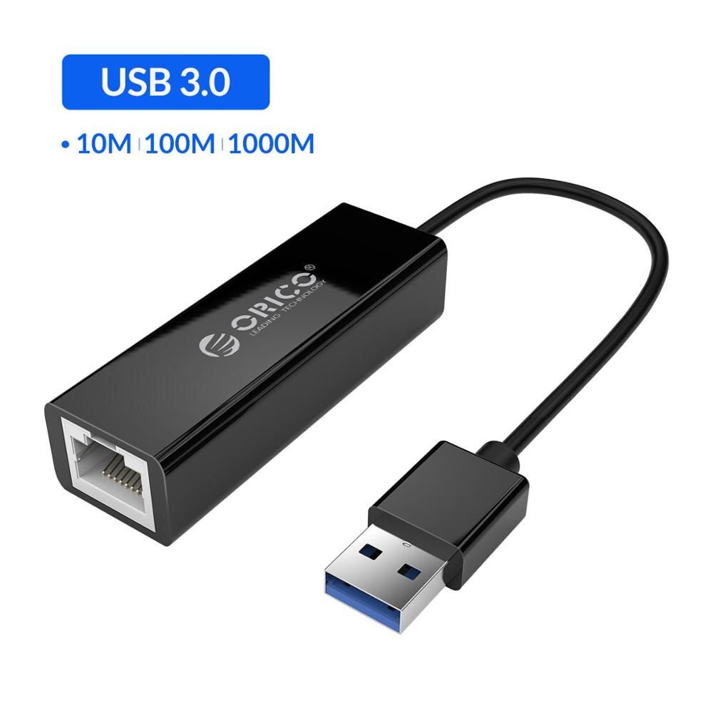 Karta sieci Lan ORICO USB 3.0 2.0 Gigabit adapter sieci Ethernet USB robić RJ45 10M/100/1000M dla okna 10 8 8.1 7 XP prochowiec OS: USB 3.0