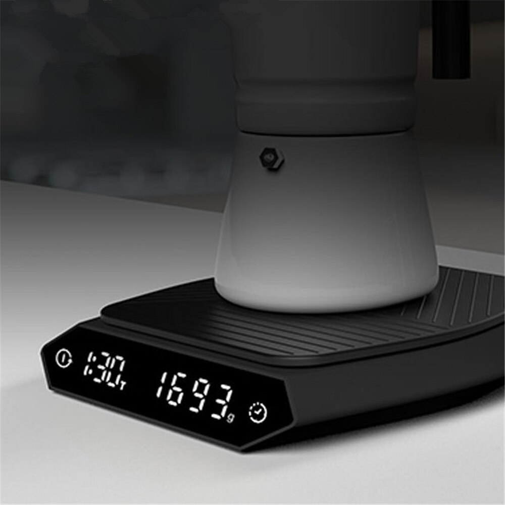 Hero-báscula Digital inteligente, balanza electrónica de café con temporizador, balanza de cocina Digital de precisión para hornear, 2KG/0,1g, carga USB