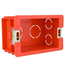 US Standard Wall Mounting Box 99mm*64mm Internal Mounting Box Red Cassette for 118mm*72mm Standard Wall Switch Socket