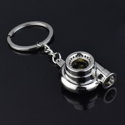 Whistle Sound Turbo Keychain Sleeve Bearing Spinning Auto Part Model Turbine Turbocharger Key Chain Ring Keyfob Keyring: 5