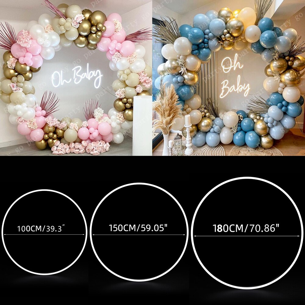 Circle Round Balloon Arch Plastic Wreath Frame Balloon Stand Holder DIY Column Base Baby Shower Wedding Birthday Party Decor