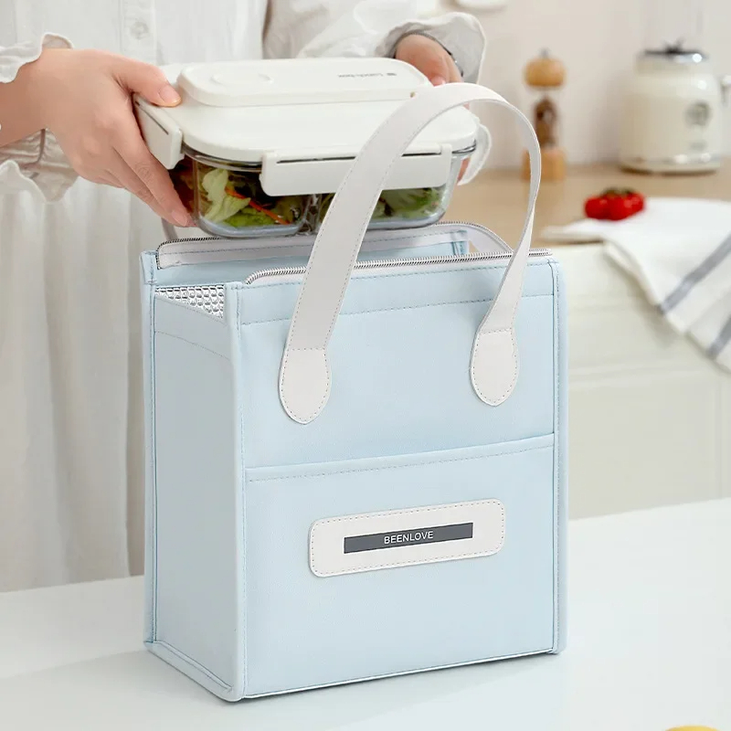 Portable Handheld Lunch Box Bag Insulated Lunch Bag for Work And School Outings Easy Carry Bento Bag Food Storage Pouch