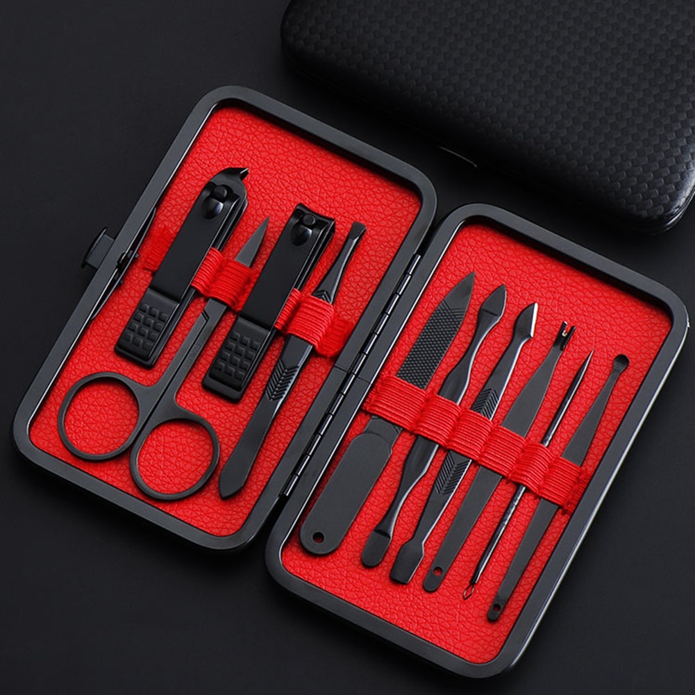 10 stks/set Manicure Nagelknipper Pedicure Set Draagbare Reizen Hygiëne Kit Rvs Cutter Tool Set