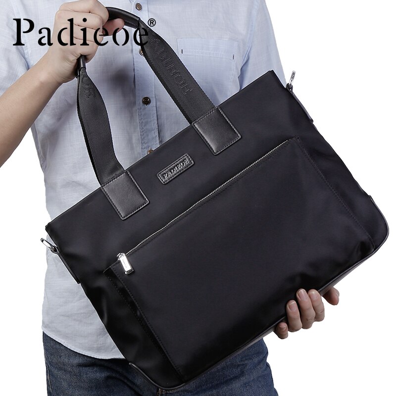 Padieoe waterdichte aktetas voor heren, duurzame nylon laptop schoudertas, tote bags voor heren  nb160749-1