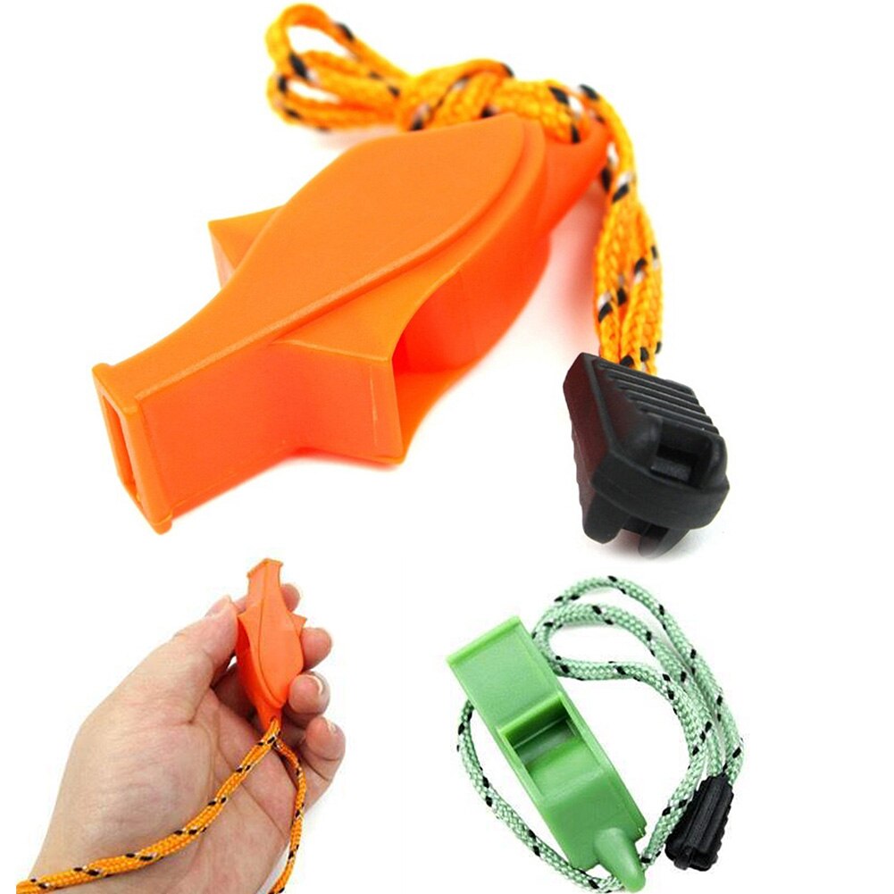 Dolfijnvorm, hard geluid, lichtgewicht, buitensport, wedstrijdtraining, praktisch, noodgeval, plastic, met koord, fluitje