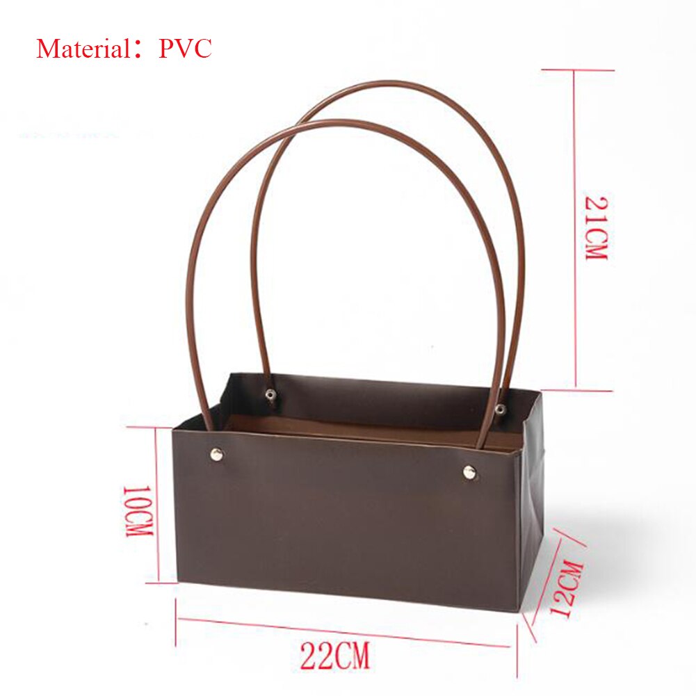 Portable Flower Basket Useful Round Florist Box Convenient Plant Boxes Multifunction Fleur Bouquet Baskets Durability Flower Box: coffee