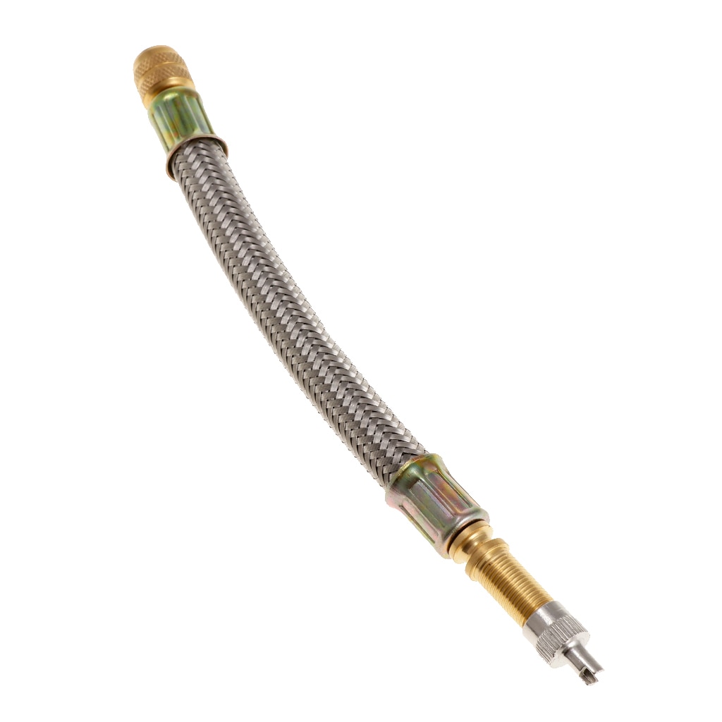 1pc 150mm rostfritt stål flätad flexibel slang bil hjul däck ventil skaft förlängningar slang adapter för bil lastbil