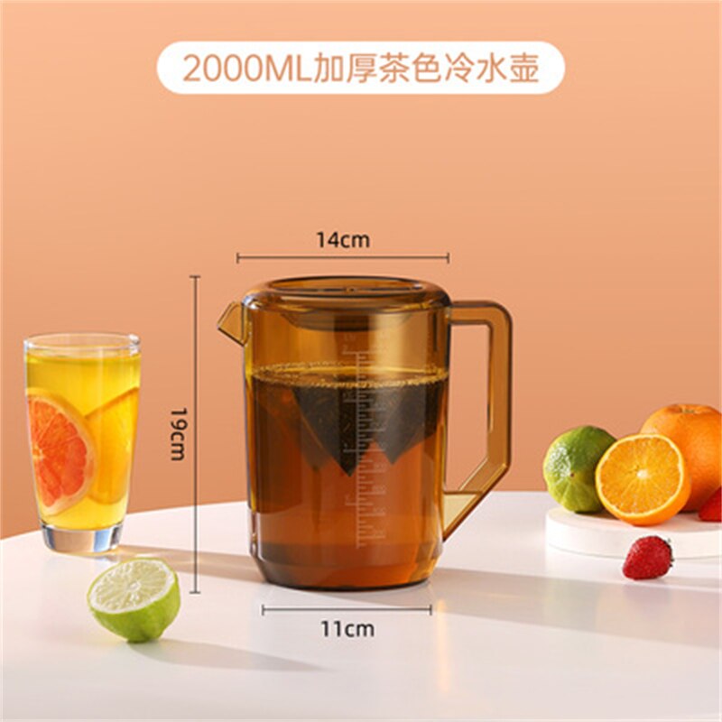 Aixiangru PP Material Large Capacity Cold Kettles Day High Temperature Resistance Thickening Commercial: 2000ml / Chocolate