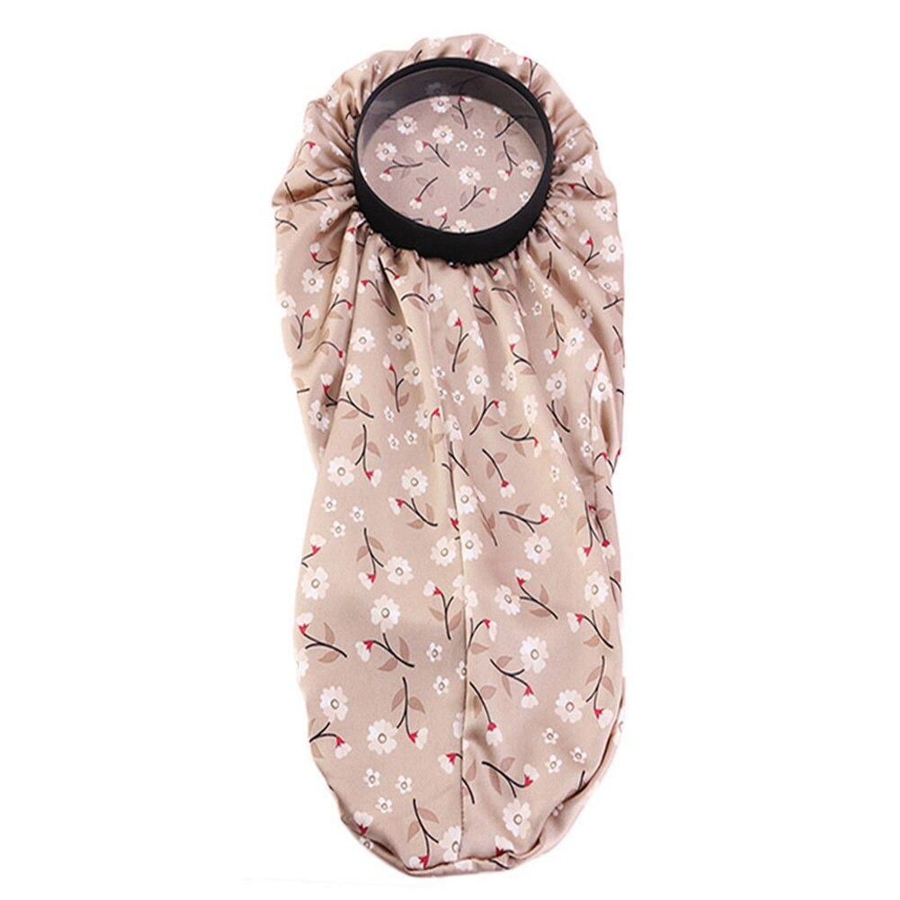 Gorro Floral largo de satén con cola para mujer, gorro para dormir de noche, herramienta de salón, gorro Herramienta de Peinado para el cuidado del cabello: Khaki Small Flower