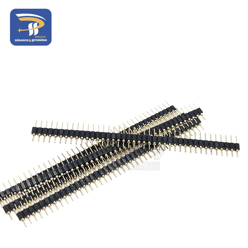 40P Female header 1x40 Pin 2.54mm Round Female Header Connector For DS18B20 and Crystals and PCB Golden Pin Single Row Male