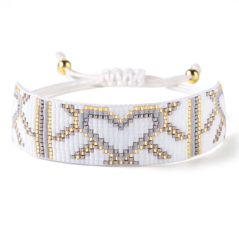 Bluestar boho dame miyuki kralenarmbanden vrouwen ster bangle sieraden handgemaakte gevlochten hart miyuki kralenarmbanden: Warm stempelen