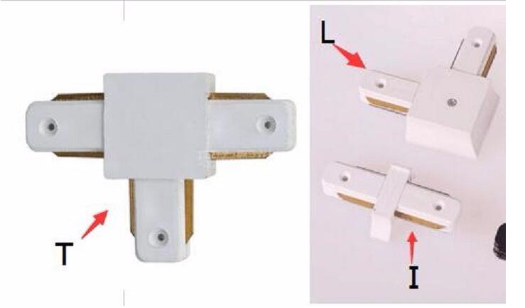 1 Mt Schiene für led-schienenlicht, 2 drähte Schienen, schwarz/weiß körper, für die schienen