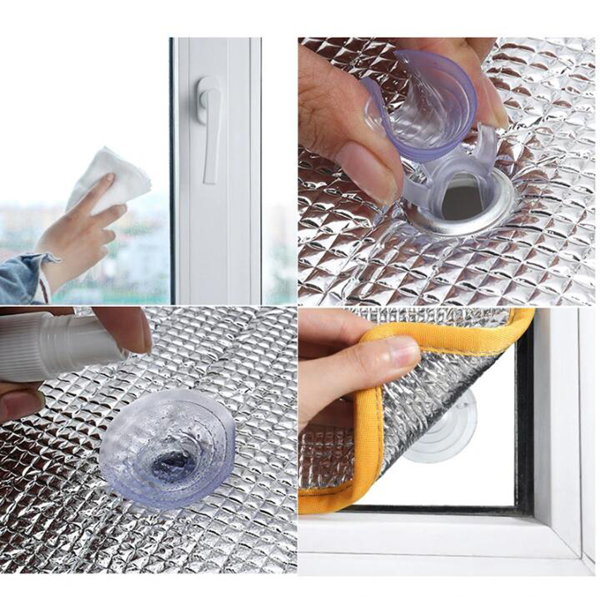 Film d'ombrage en feuille d'aluminium, anti-UV, pare-soleil, verre de bureau, film d'isolation thermique pour fenêtre de chambre, film de protection solaire en coton