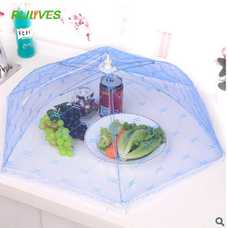Køkken vogue blonder mesh skærm beskytte dæksel sammenklappelig paraply telte kuppel flyve picnic stor mad dækning