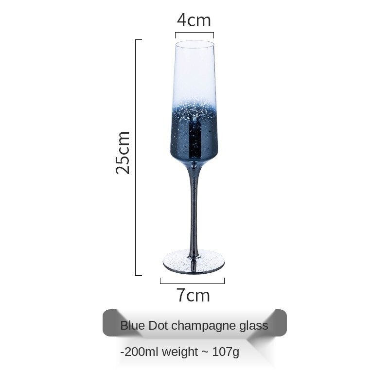 Sterrenhemel Rode Wijn Glas Loodvrij Netto Rood Glas Home Champagne Glas Cocktail Glazen Beker Glas Koffie cup: C-blue 200ml-1pc