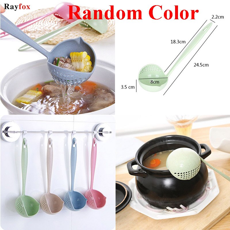 Gadgets de cozinha aço inoxidável fritos alimentos pesca óleo colher cozinha escorredor filtro drenagem oilfolder para acessórios cozinha: Random Color Style 3