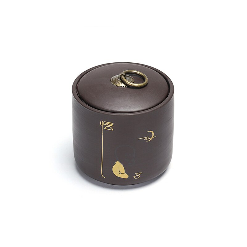 Caja de almacenamiento de té verde Puer de arcilla púrpura, lata de galletas, tarro de caramelo, frutos secos, caja de sellado, tanques de viaje, caja de hojas de té