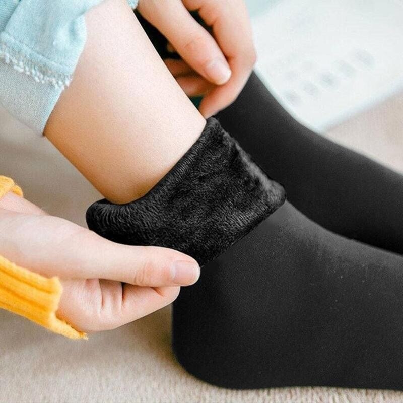 Unisex Winter Warm Thicken Thermal Wool Cashmere Socks Socks Soft Floor Elastic For Women Seamless Warm Men Boots J0F0