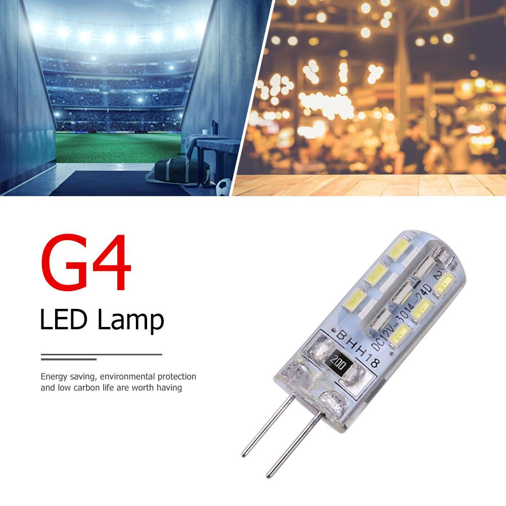 10Pcs G4 Led Lamp 2W 12V/AC220V 3014SMD 24led Siliconen Lamp Warm Wit/Wit L 360 Graden Hoek Led Licht