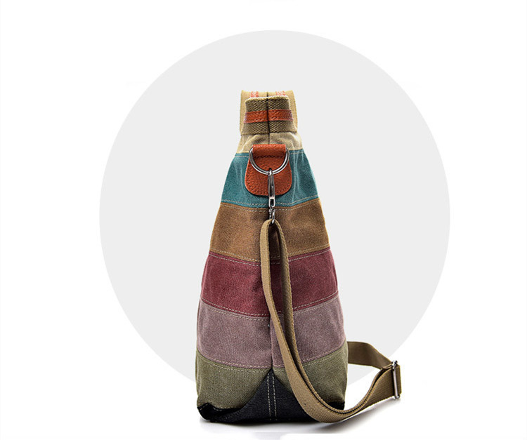Casual damestas, #39 canvas schoudertassen, messengerbag met grote capaciteit en meerdere compartimenten 2022 gestikte canvas tas