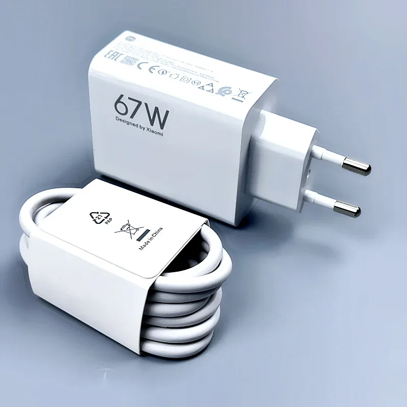 Xiaomi Mi 67W Wall Charger Original 67 Watt Carregador Adapter EU US Redmi K50 Poco Blackshark 3 Pro Mi 12 11 Ultra Type C Cable: DE
