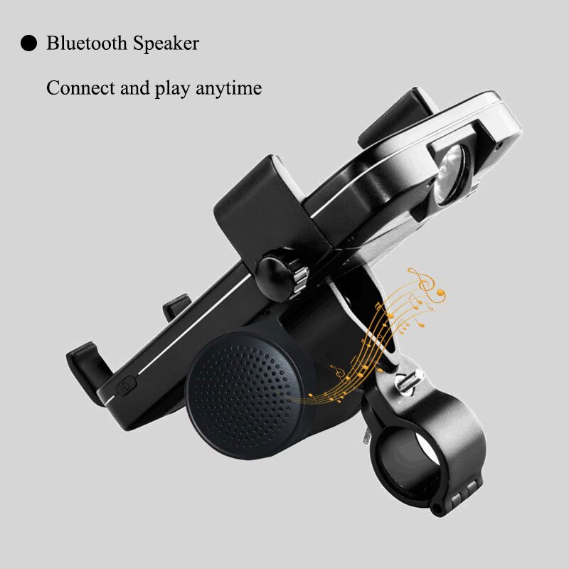 5000 MAh Wireless Charging Multifunction Bicycle Front Light with Power Bank Bike Phone Holder Bracket USB Bluetooth Speaker
