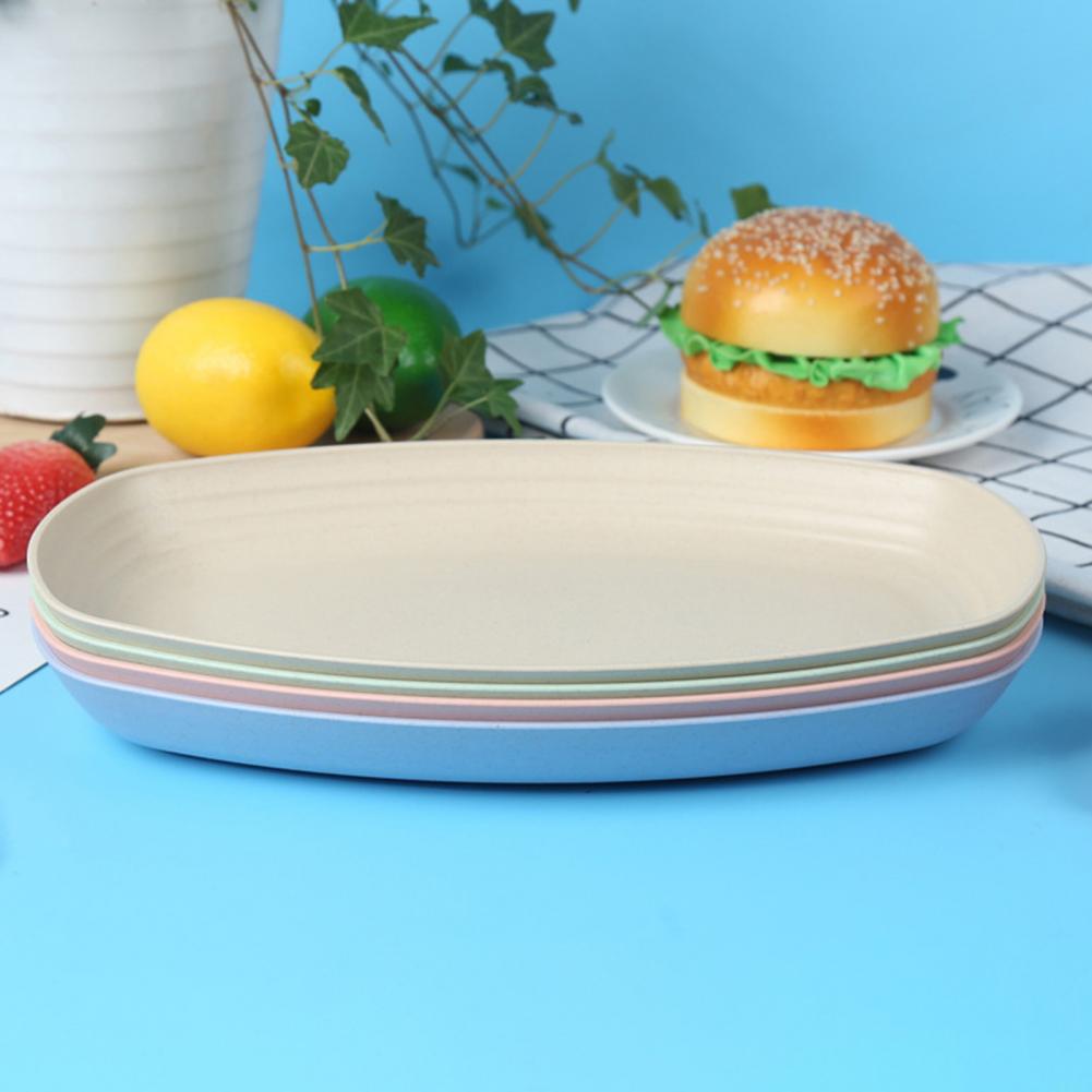 Attractive Dessert Plate Stackable Easy to Use Plastic Multi-purpose Heat-resistant Meal Plate