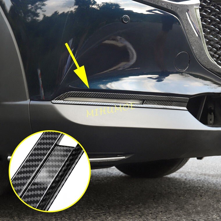 Koolstofvezel Auto Mistlamp Cover Lampen Versieringen Voor Mazda CX30 CX-30 Dm