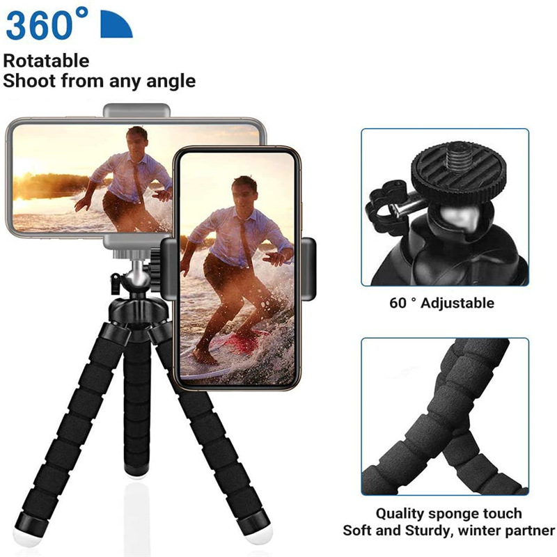 Mini trípode Universal para fotografía de pulpo, monopié para teléfono, Mini cámara, soporte para cámara web, Clip para teléfono inteligente, monopié, soporte Tripe