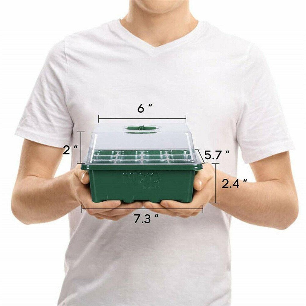 Caja de cultivo de semillas con 12 orificios, sistemas hidropónicos de jardinería, bandeja de expansión, maceta de vivero para sembrar, artículos de decoración de interior