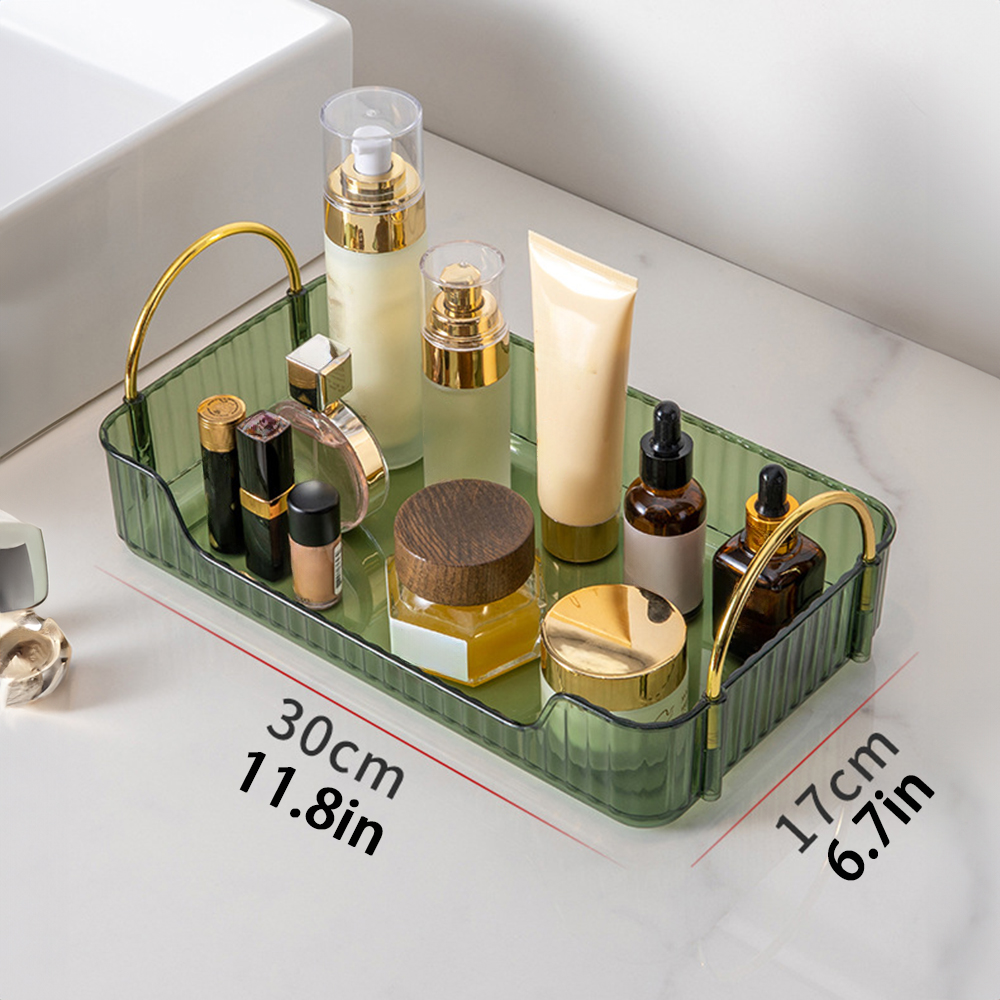 Premium Cosmetic Organizer for Bathroom Minimalist Countertop Shelf Fashionable Storage
