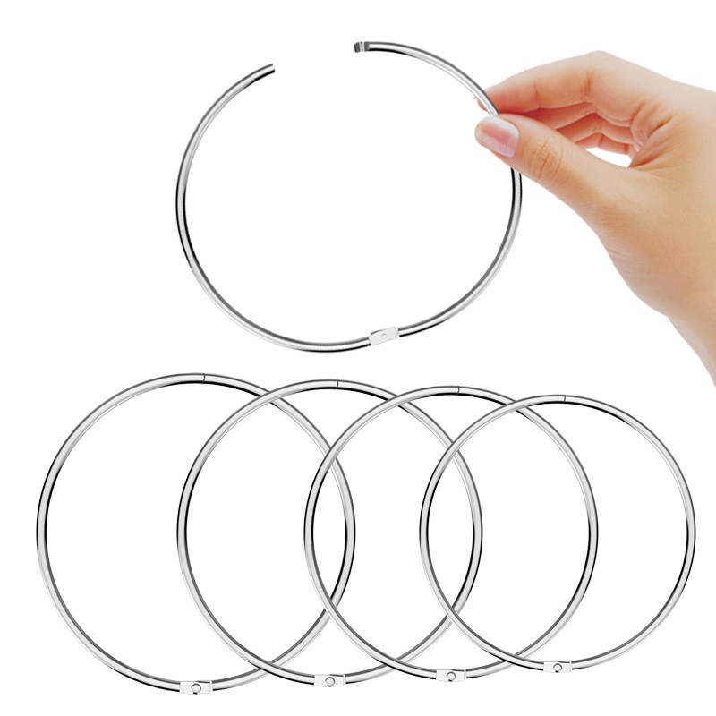 100 Pcs/set Metal Binding Ring School Office Simple Manual Books Diary Loose-leaf Binding Portable Steel Key Ring