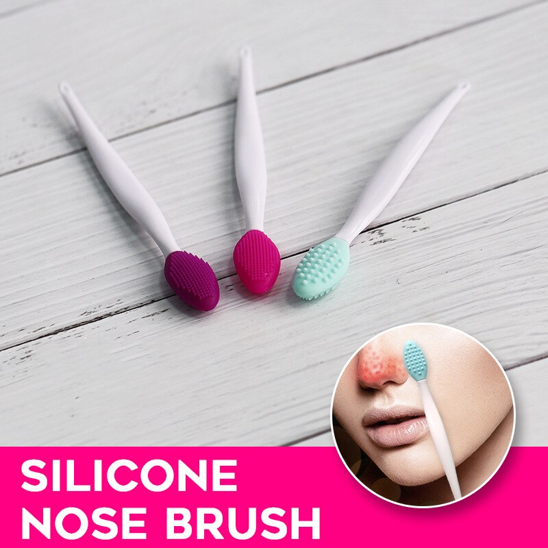 Ansigtsrensebørste hudorme pore fjernelse vask eksfolierende næse børste silikone massage børste ansigts rengøring værktøj til kvinder