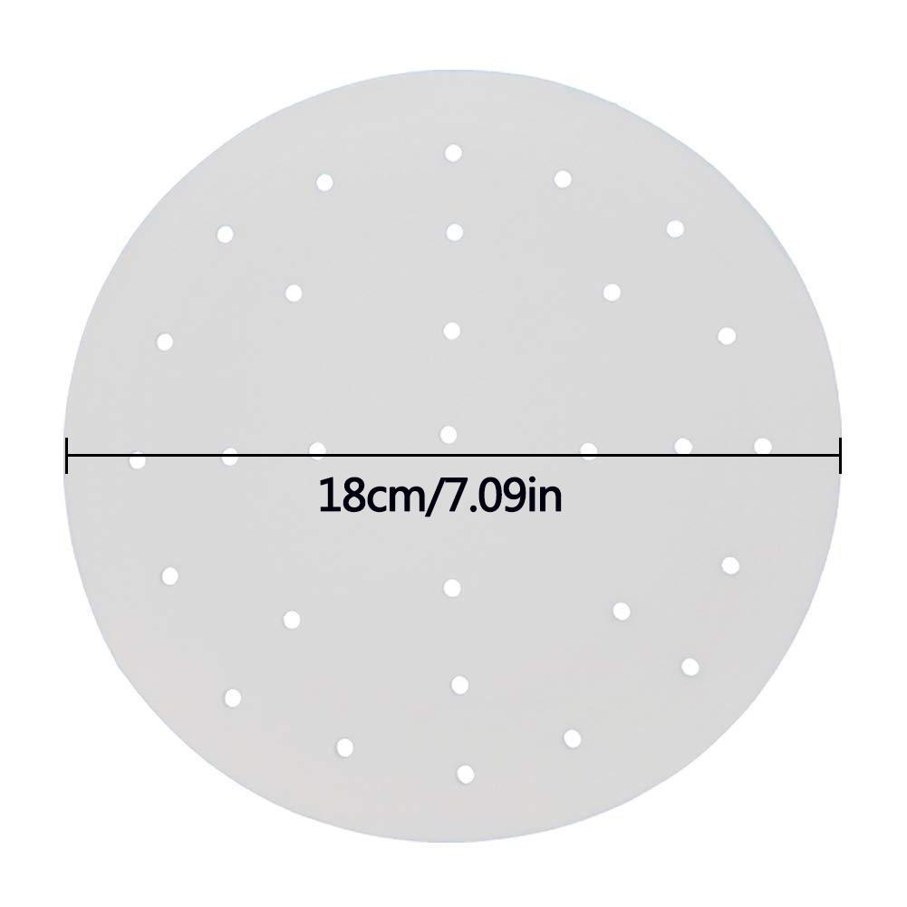 Sheets Of 7inch Perforated Parchment Steam Paper Nonstick Steamer Mat Doublesided Silicone Paper Steamer Acc calm