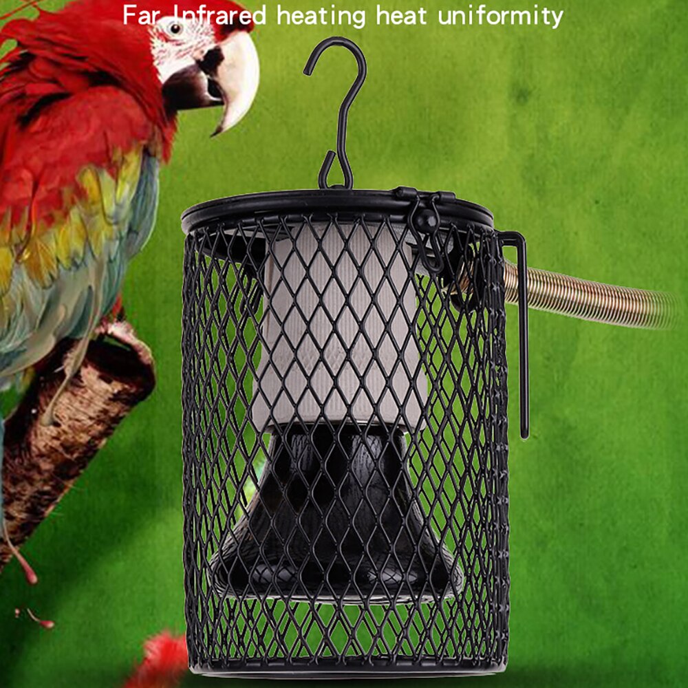 Lámpara calefactora de cerámica antiquemaduras para reptiles, soporte calentador para lámparas de calefacción de cerámica para animales pequeños