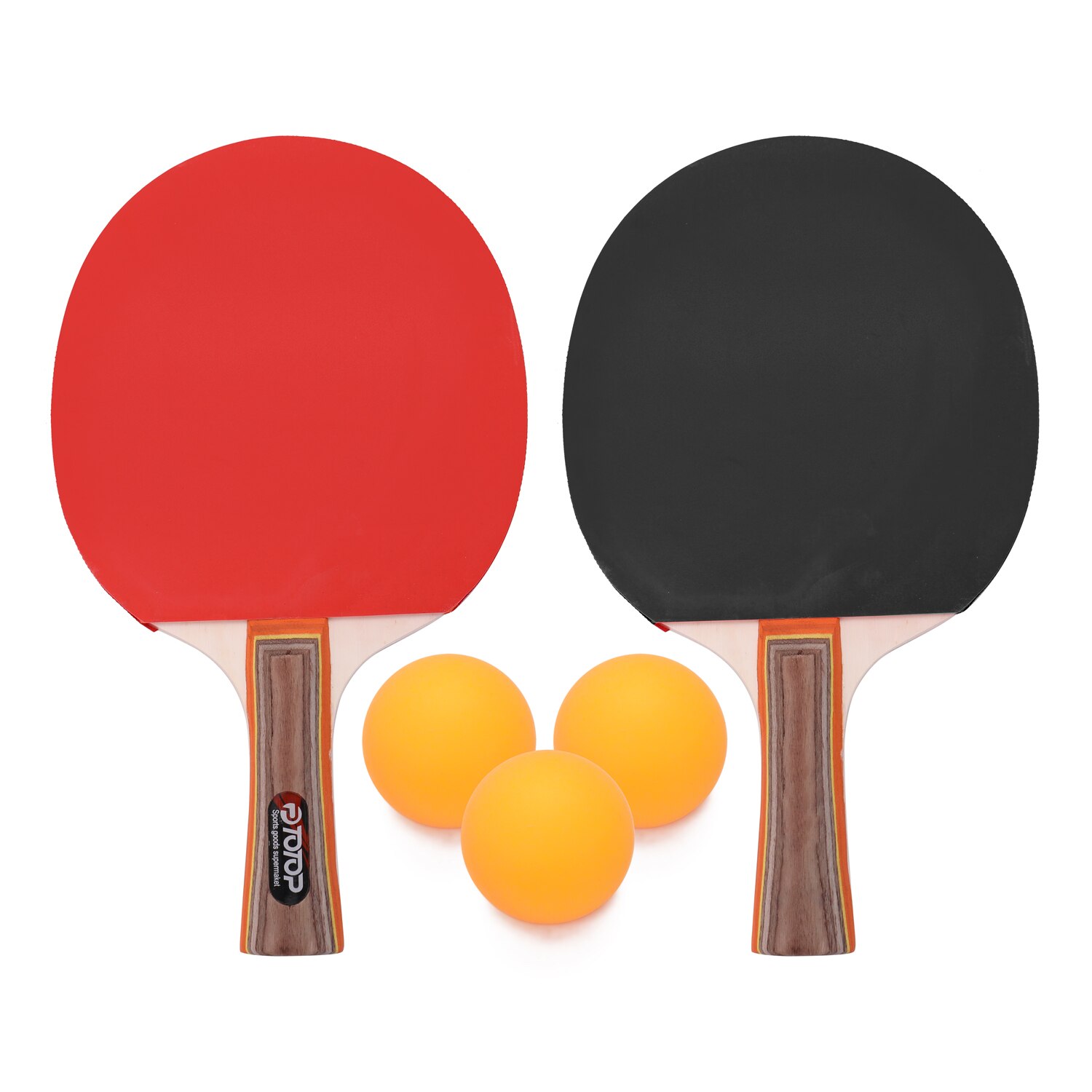 2 Pcs Tafeltennis Racket En 3 Pcs Ballen Set Krachtige Comfortabele Handvat Tafeltennis Paddle Racket Kit Sport Equipmentst