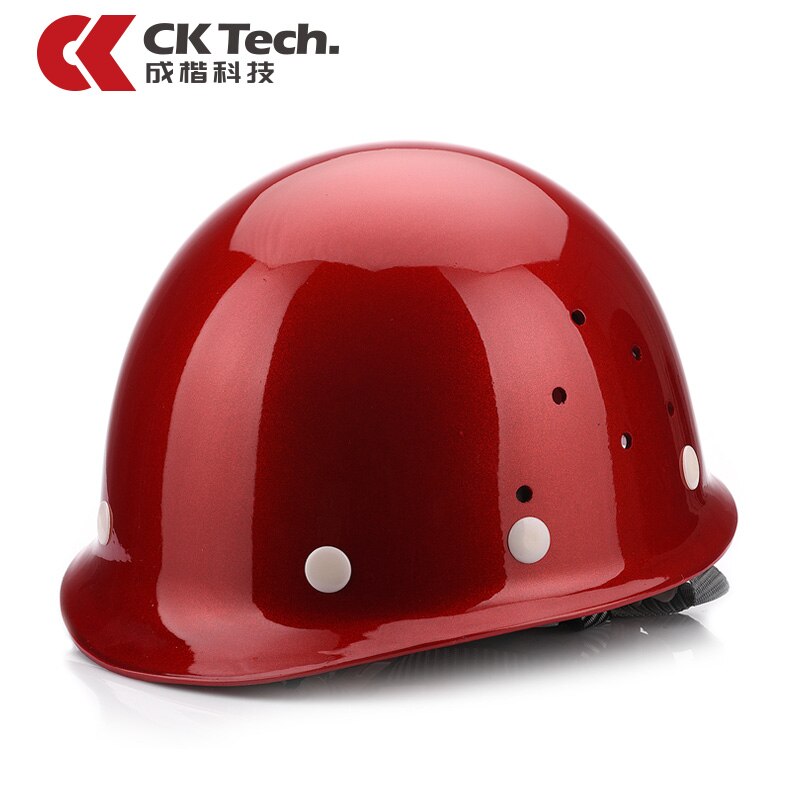 CK Tech. FRP Safety Helmet Construction Protective Helmets Work Cap Breathable Labor Engineering Impact Resistance Hard Hat