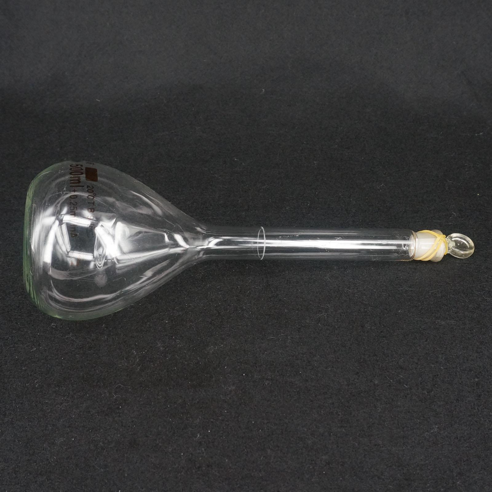 500ML Lab Volumetric Flask Class A G3.3 Borosilicate Glass With Stopper White