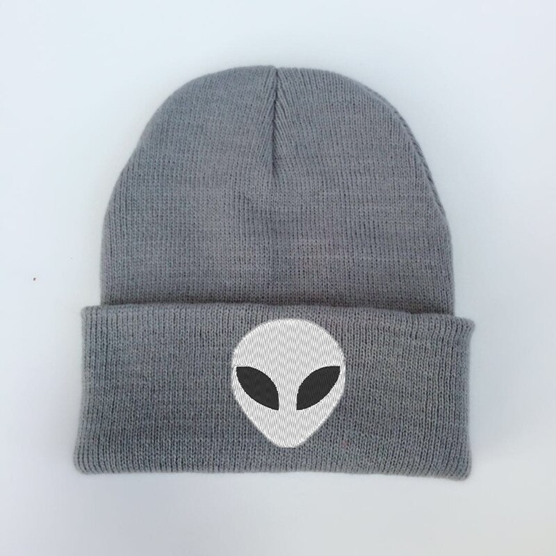 Alien kostuum baby hoed fotografie rekwisiet hoed cartoon pet gopro superheld schedel ufo hoed voor jongens en meisjes winter accessoire: Grijs