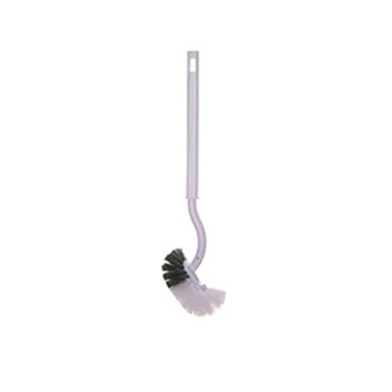 Brosse courbe de toilette de type S suspendue au mur de salle de bains, brosse à tête courbée pour espace d'angle, cheveux doux, articles ménagers, outils de nettoyage, accessoires: Bleu