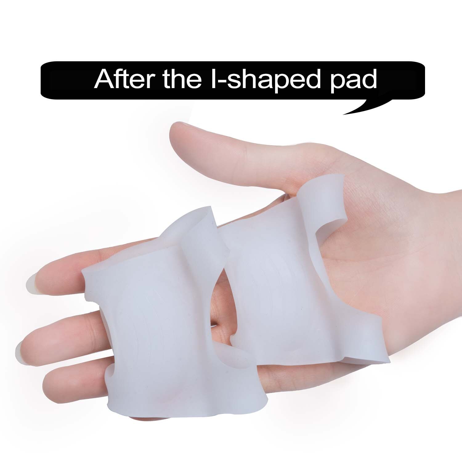 1 paar I-type Top Siliconen Gel Voeten Hak Protector Sokken Anti-kraak Kussen Voet Pads Zachte anti-slip soft Tool C1476