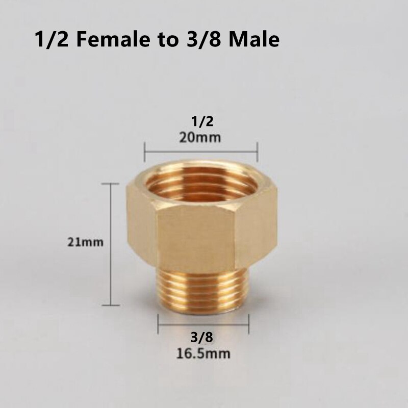 Brass 1/8 1/4 3/8 1/2 3/4 Female to Male Threaded Hex Bushing Reducer Copper Pipe Fitting Water Gas Adapter Coupler Connector: Type 10