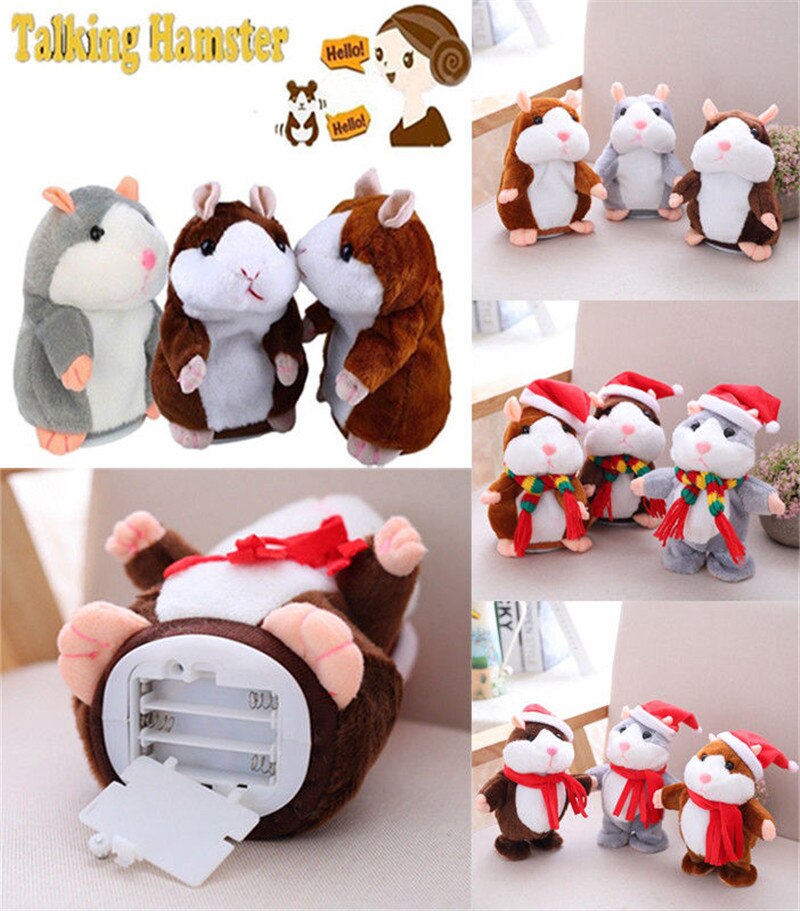 Brutale hamster kerst baby kinderen blik pratend speelgoed