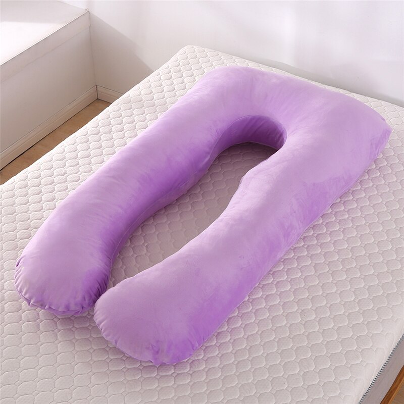 Almohada para mujeres embarazadas, almohada de cuerpo para embarazo, almohadas de algodón con forma de U, almohadas para dormir en el lado del embarazo, 140*75 CMYYF015: YYF015-L140X75CM