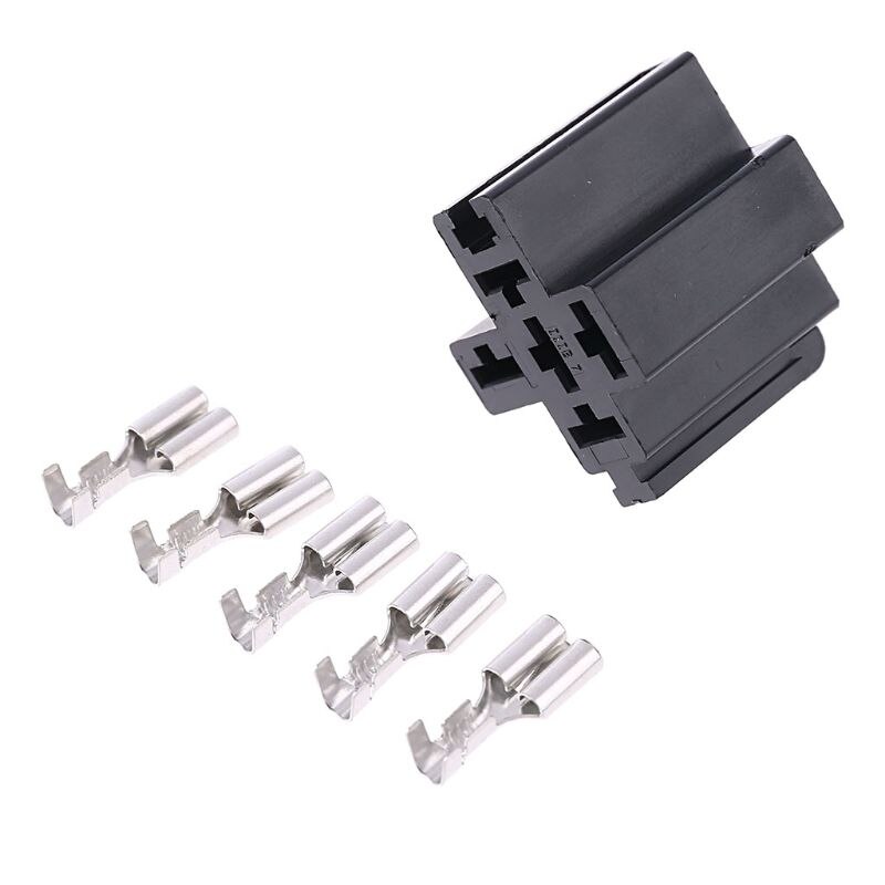 40a 5- polet relæstikstik med 5 x 6.3mm terminaler holder til bilrelæ