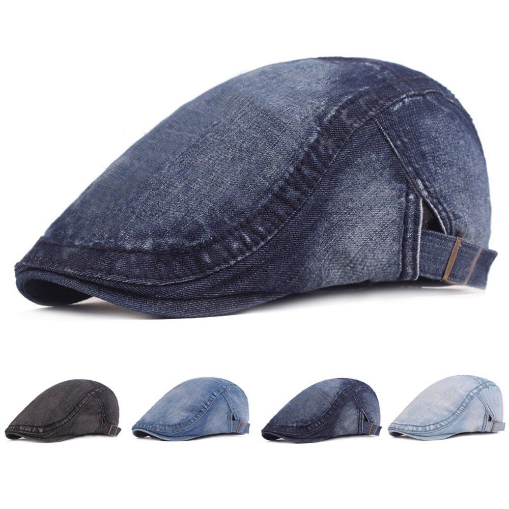 Mens Casual Newsboy Driving Golf Caps Mesh Berets Hats Classic Adjustable Cap