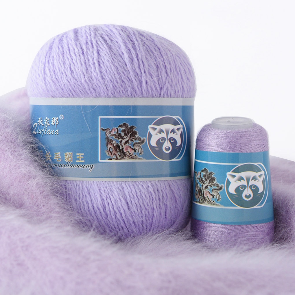 50+20g/set soft mink wool hand-knitted luxury long-wool cashmere Crochet knitted yarn suitable Scarf Cashmere